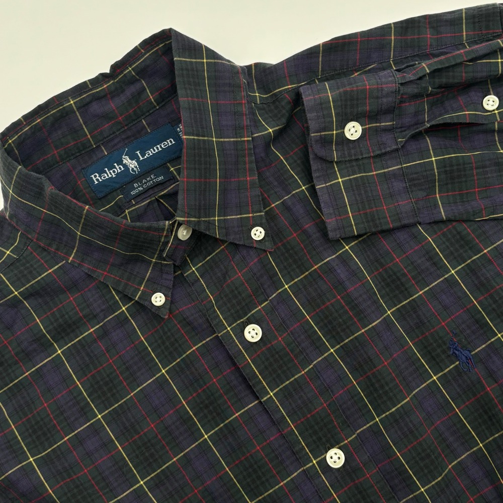 Ralph Lauren Blake Plaid Shirt Mens‎ Medium Button Down Long Sleeve